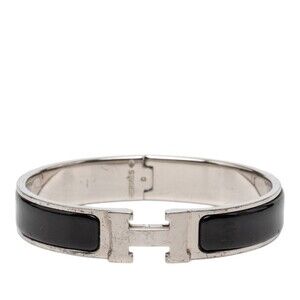 Pre-Loved Hermes Narrow Enamel Clic H Bracelet PM